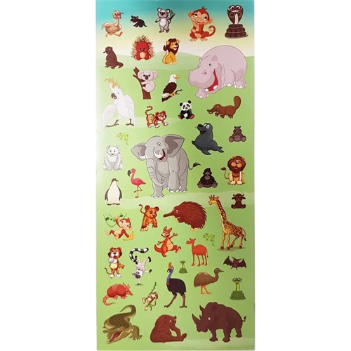 STICKER BOOK FUNKY ZOO 170+STICKERS 4 SHEETS TOYMAN